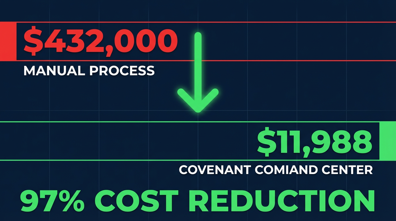 97% Cost Reduction - $432,000 to $11,988